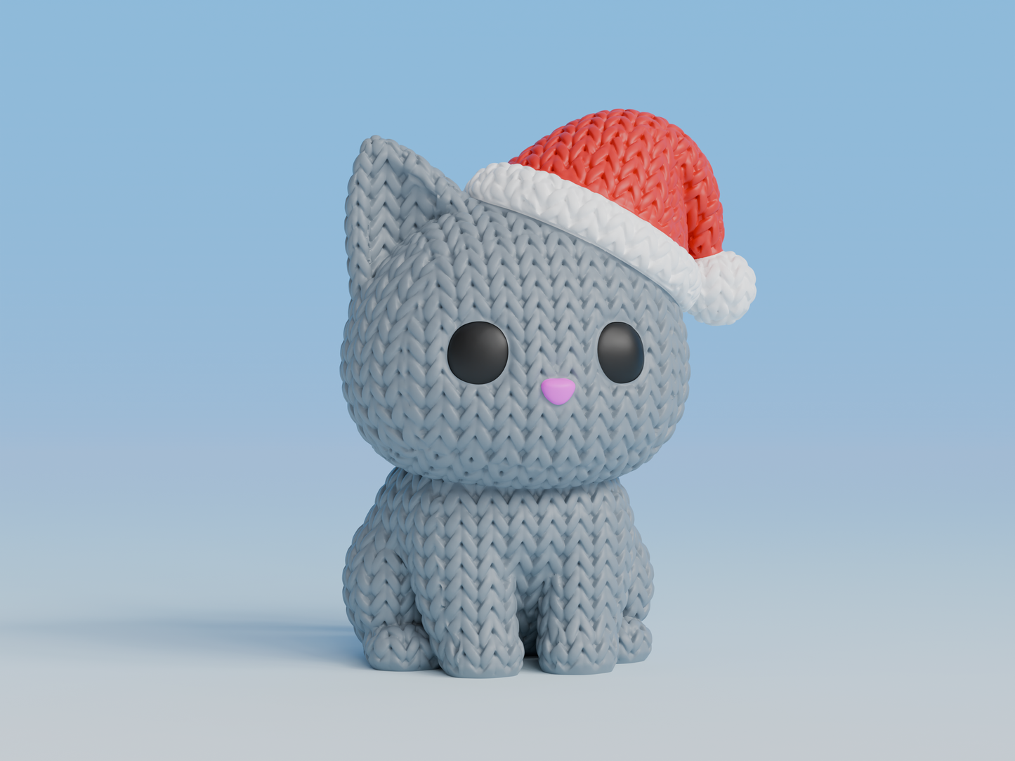 Knitted Christmas Cat