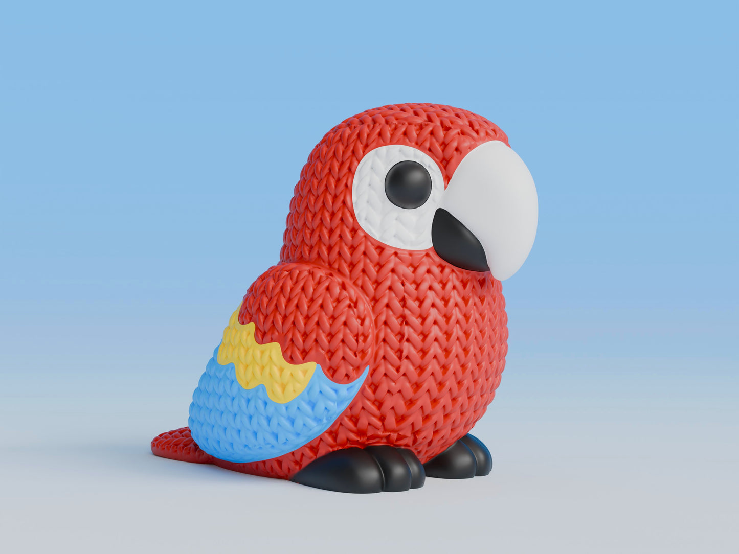 Knitted Macaw Parrot
