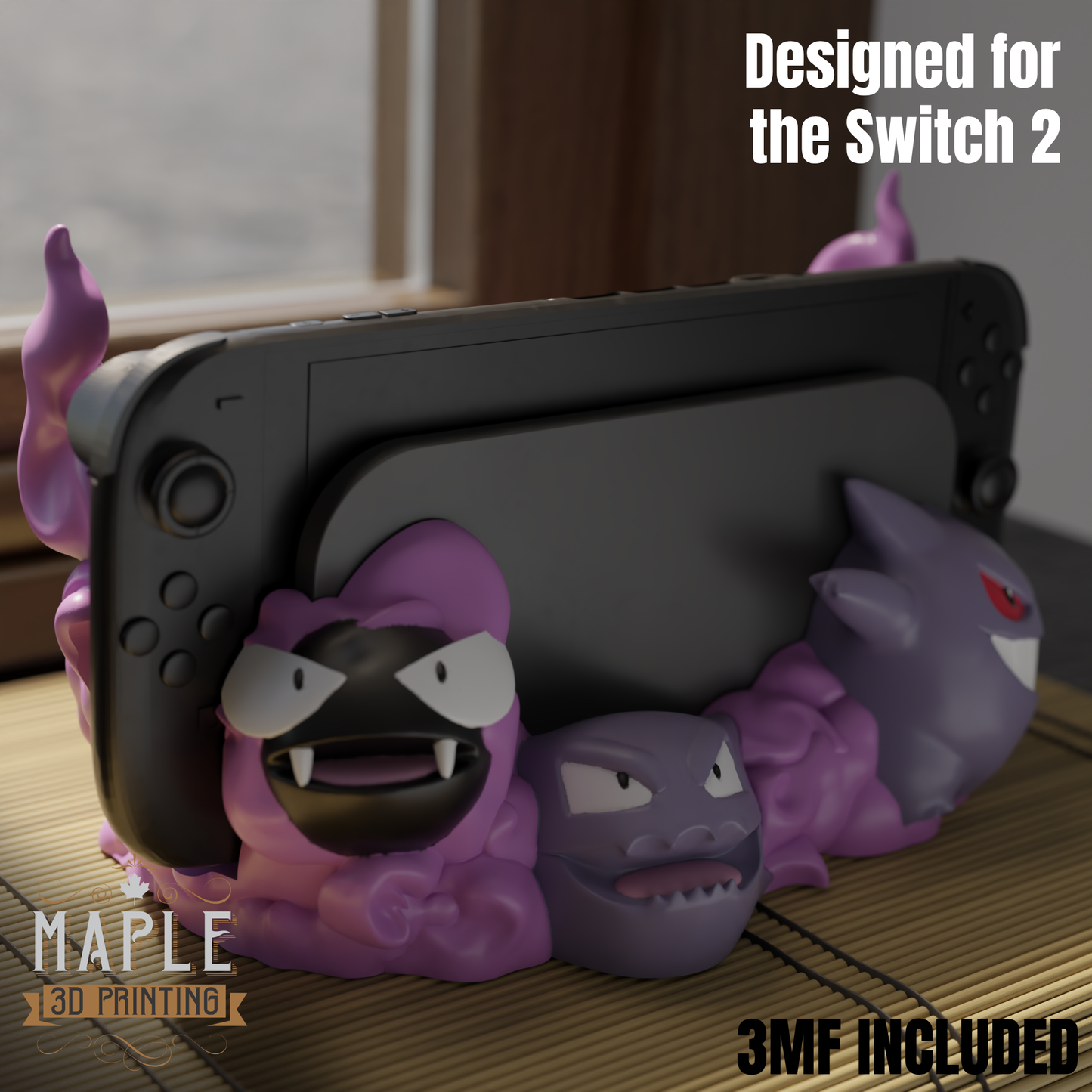 Nintendo Switch 2 Dock - Gastly Gengar Evolution