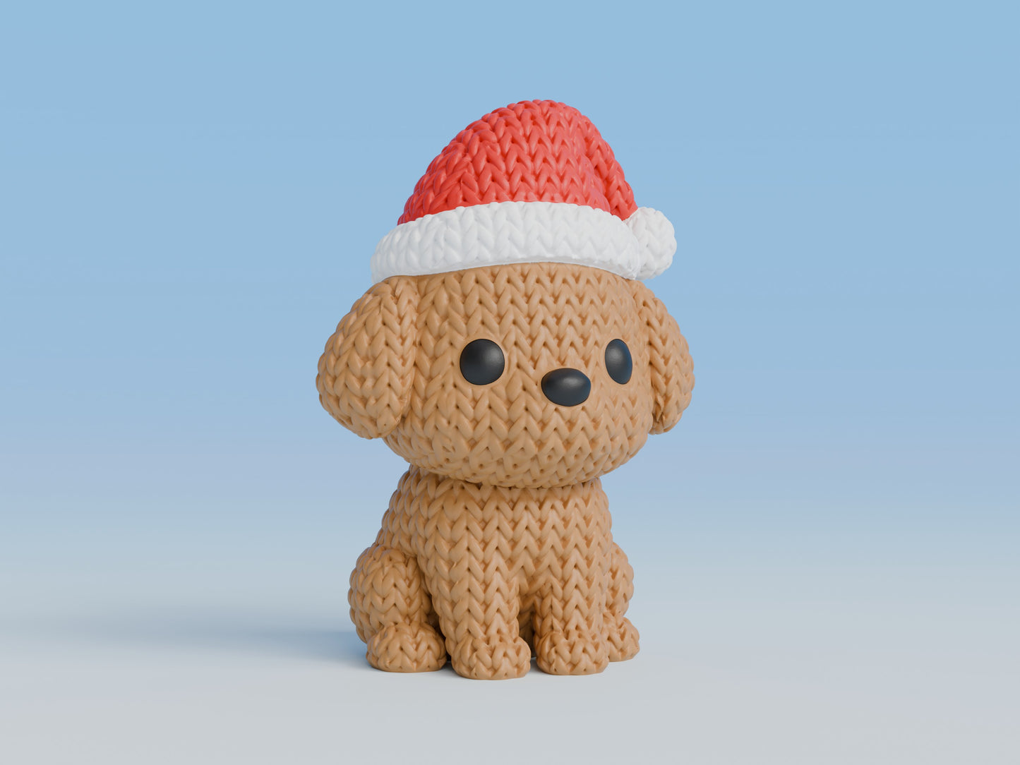 Knitted Christmas Dog