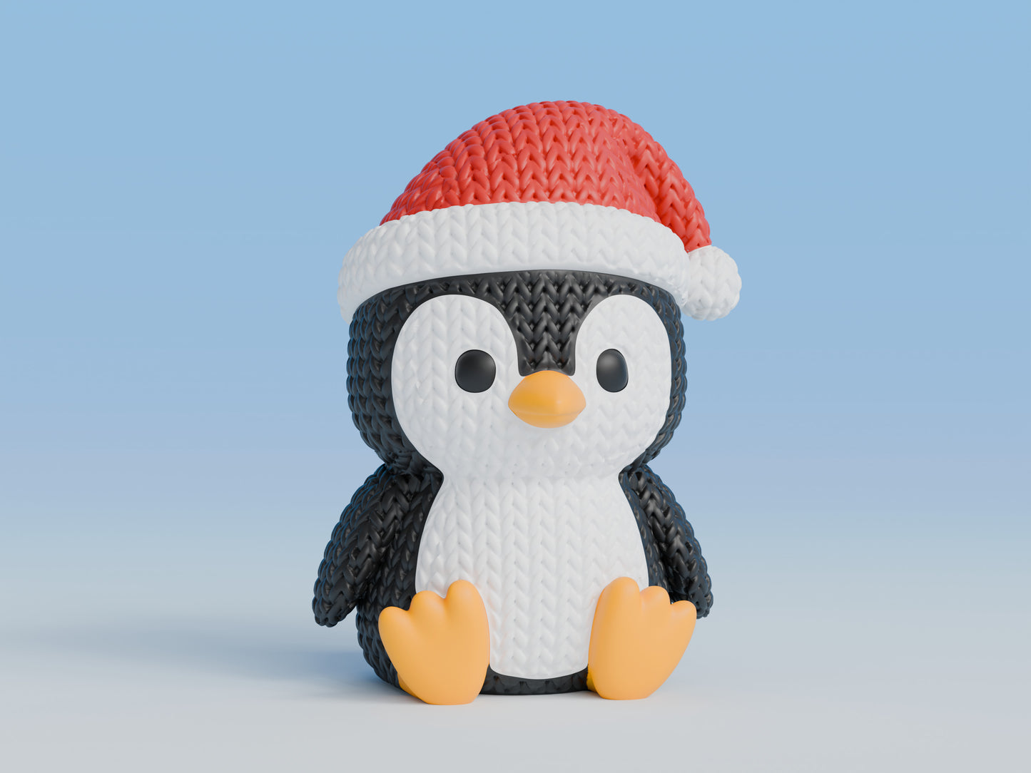 Knitted Christmas Penguin