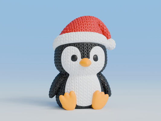 Knitted Christmas Penguin