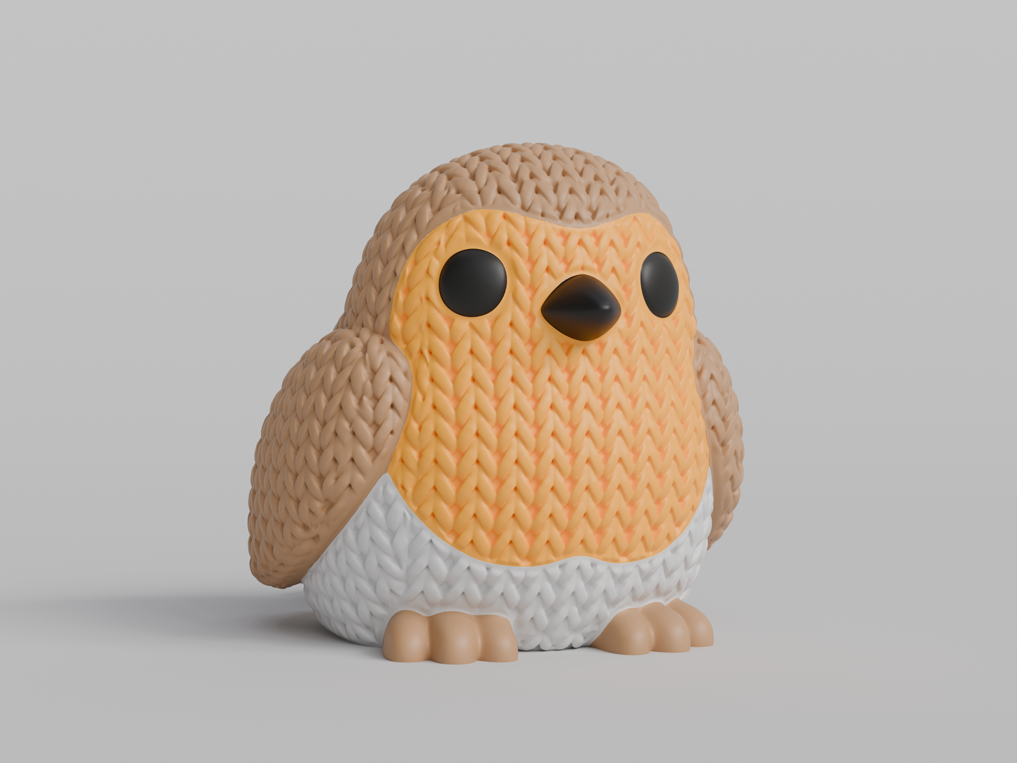 Knitted Robin Bird